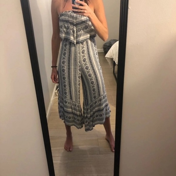 American Eagle Outfitters Pants - American Eagle Tubetop Overlay Jumpsuit